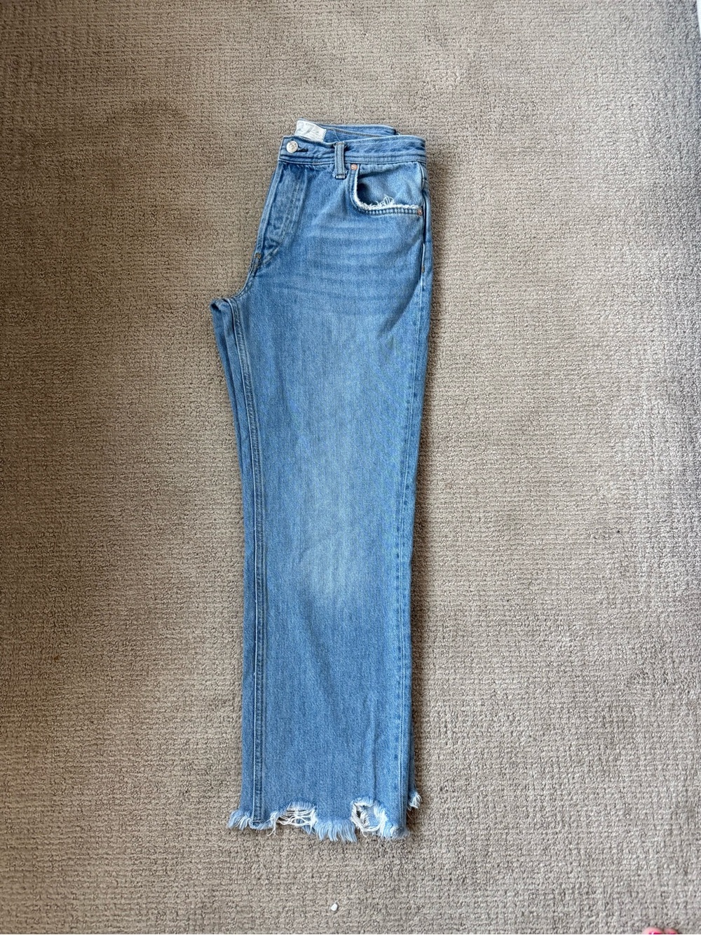 Free People. We the Free Light Blue Straight Jeans